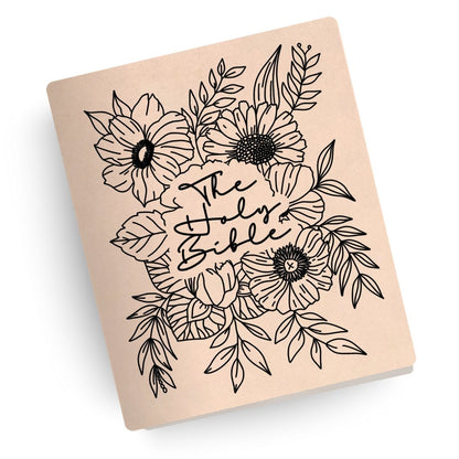 Holy Bible "FLORAL" Engraved Bible