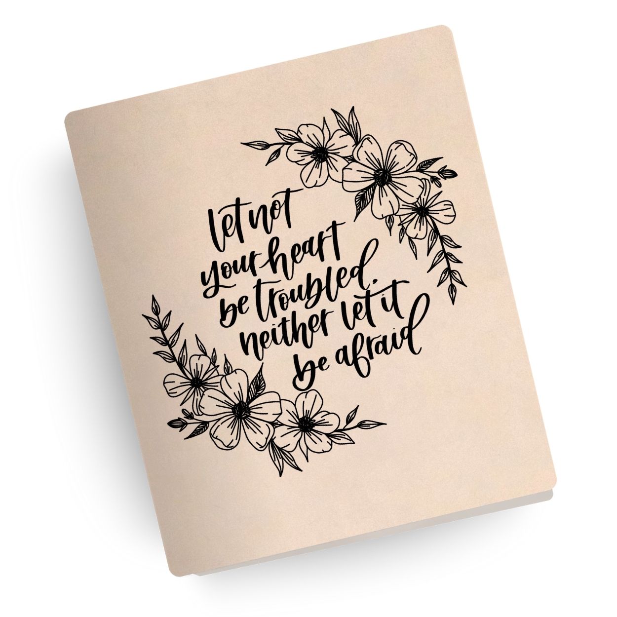 Not Troubled Nor Afraid Engraved Bible