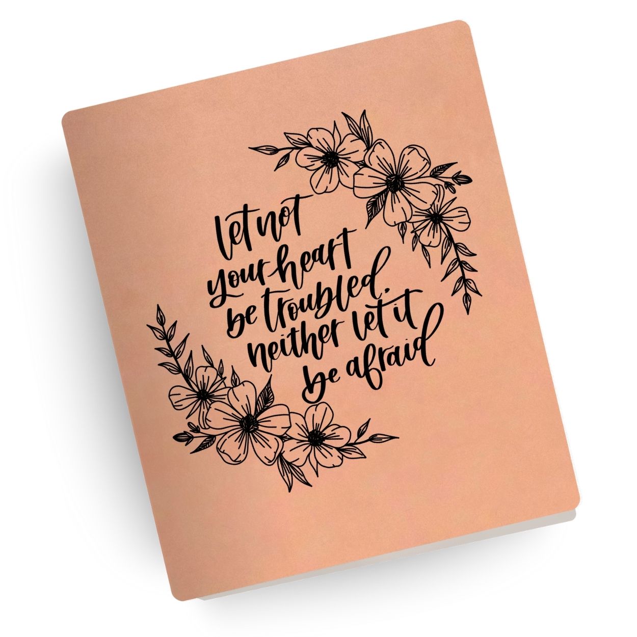 Not Troubled Nor Afraid Engraved Bible