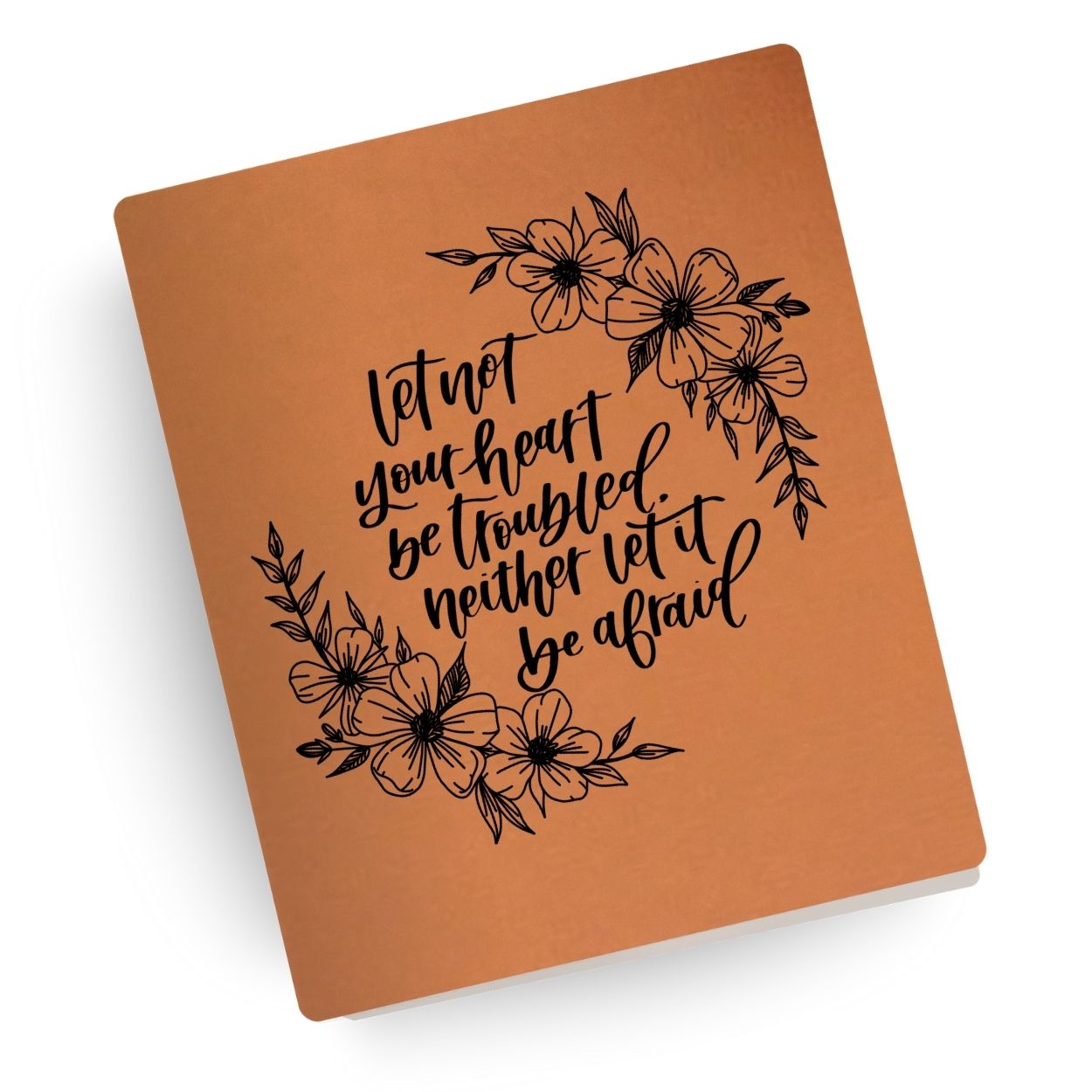 Not Troubled Nor Afraid Engraved Bible