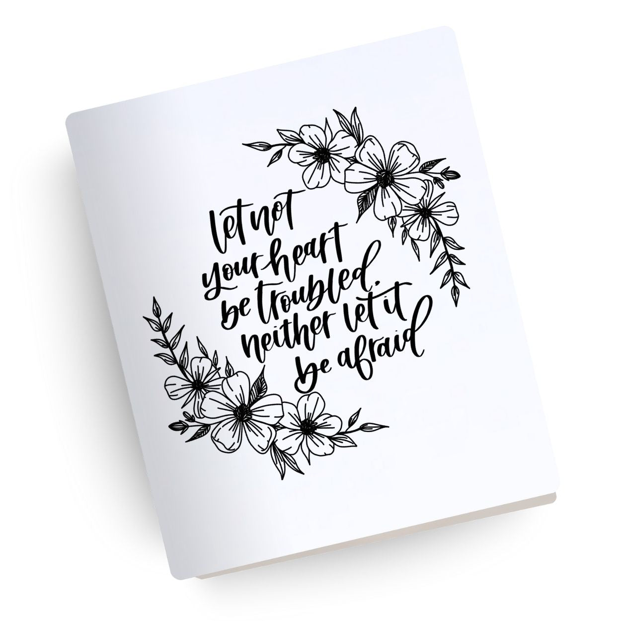 Not Troubled Nor Afraid Engraved Bible