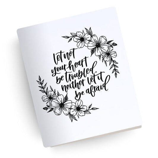 Not Troubled Nor Afraid Engraved Bible