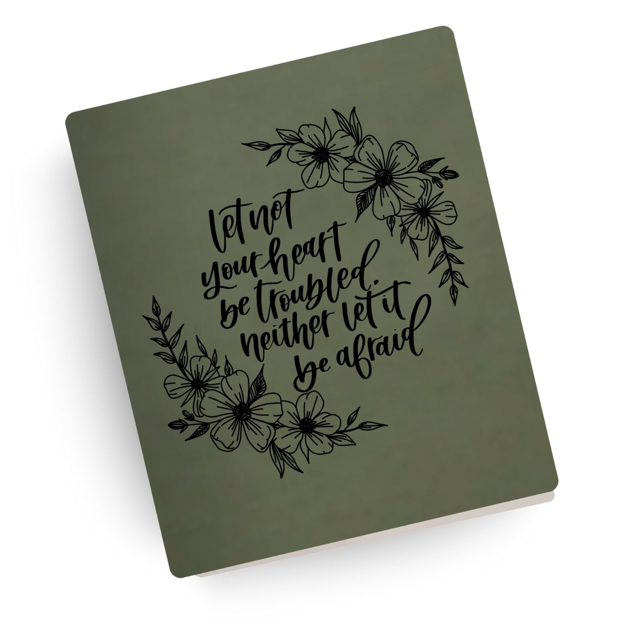 Not Troubled Nor Afraid Engraved Bible