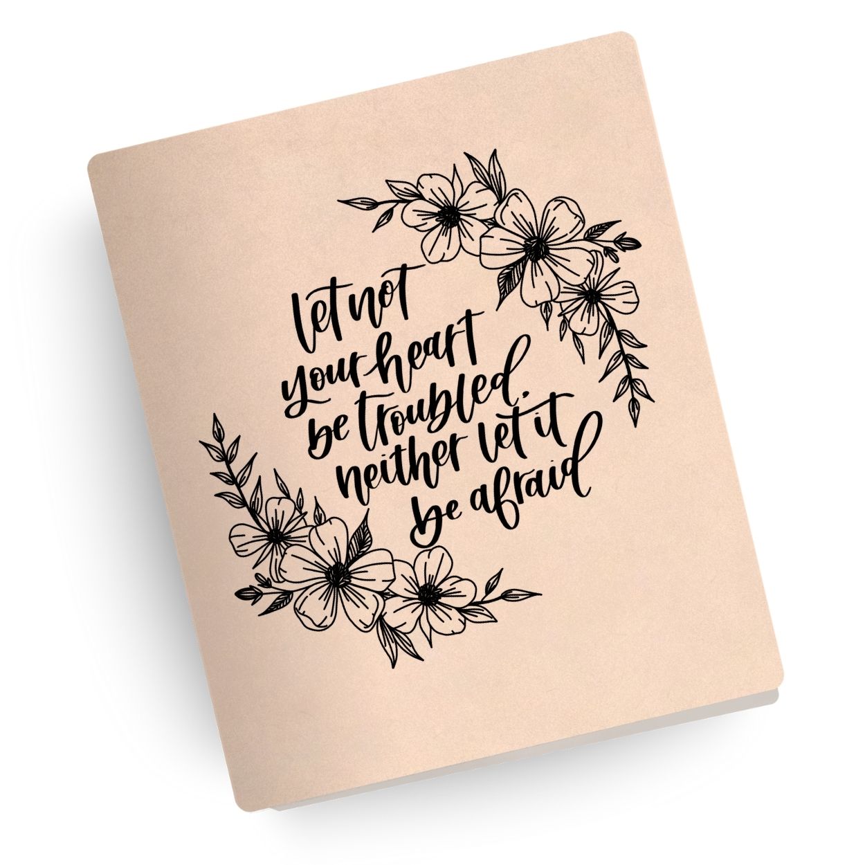 Not Troubled Nor Afraid Engraved Bible