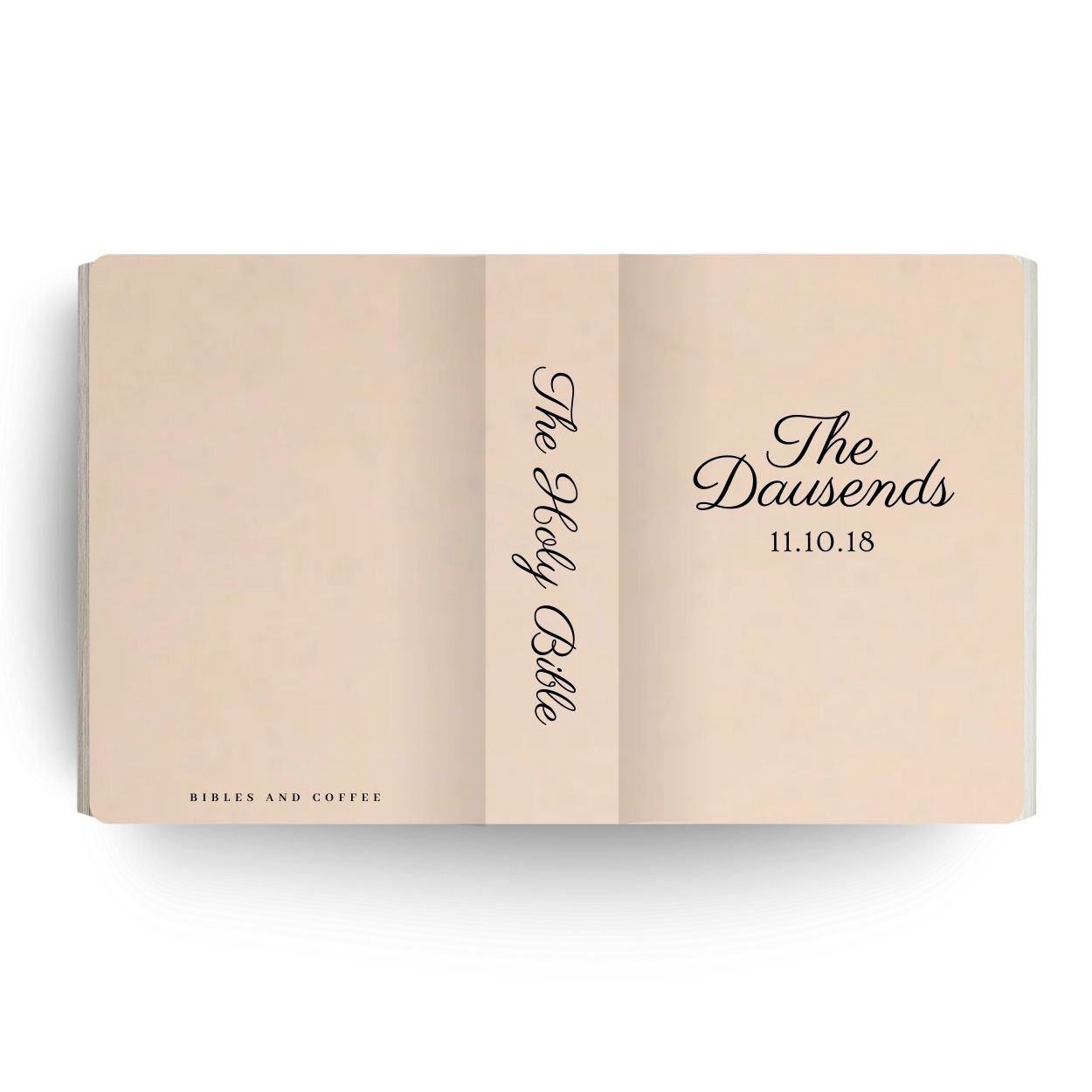 Two Become One Engraved Wedding Bible