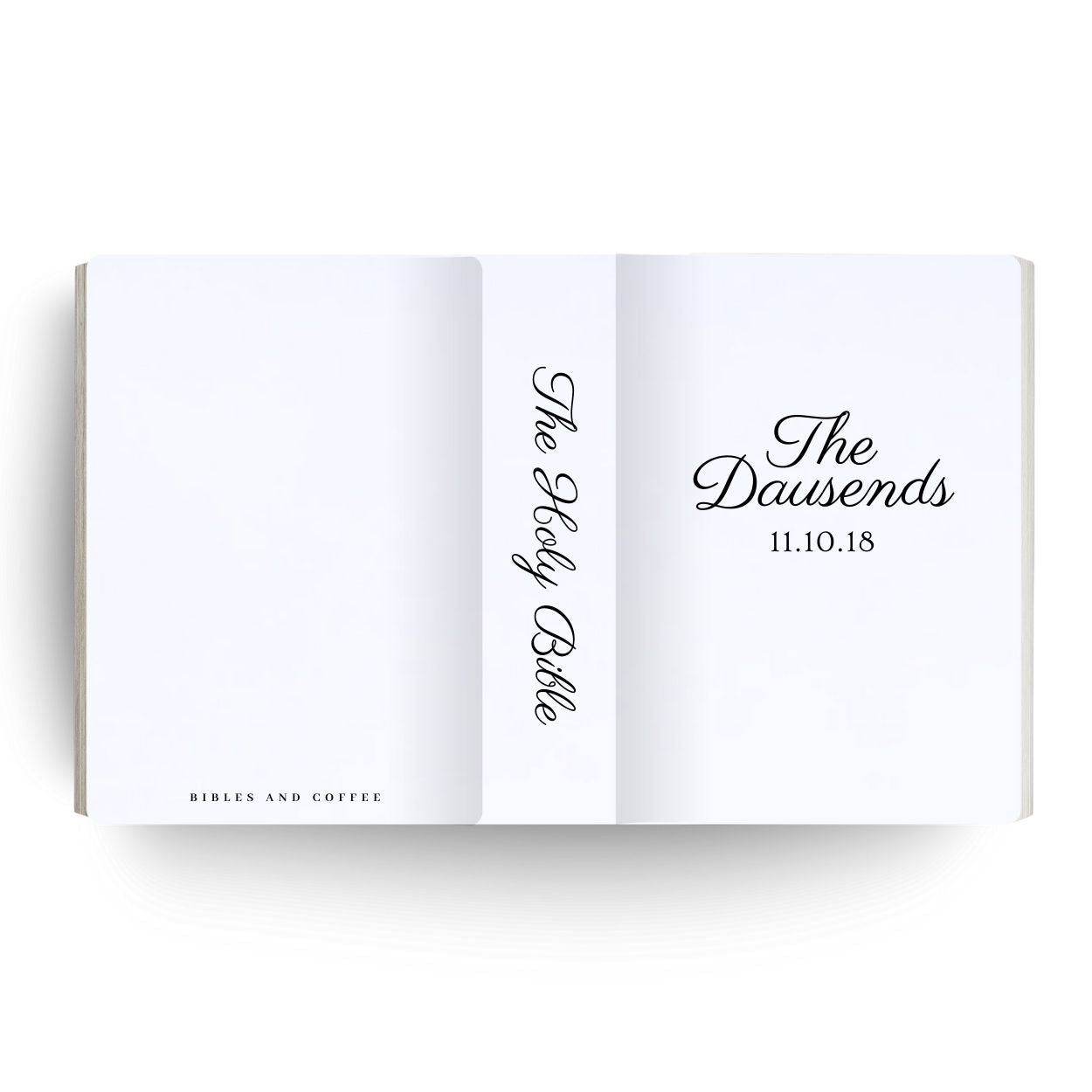 Two Become One Engraved Wedding Bible