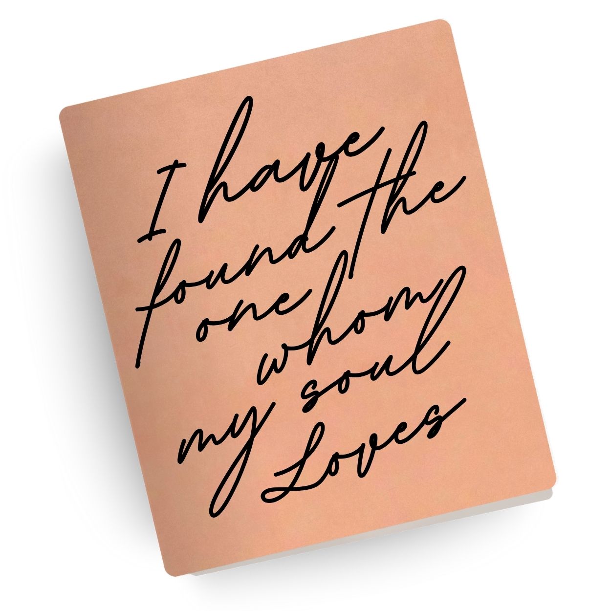 Whom My Soul Loves Engraved Wedding Bible