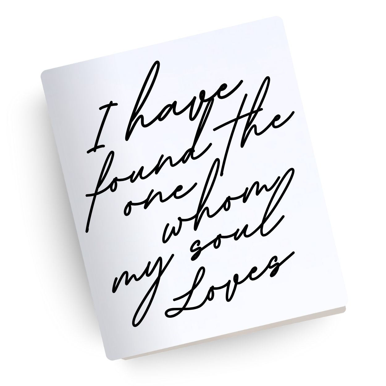 Whom My Soul Loves Engraved Wedding Bible