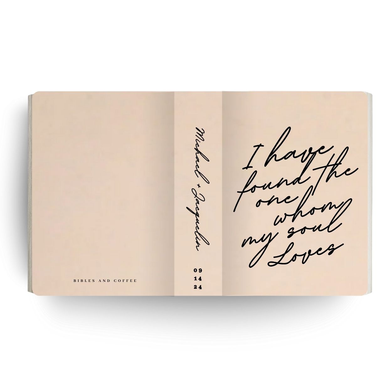 Whom My Soul Loves Engraved Wedding Bible