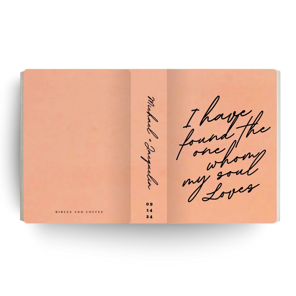Whom My Soul Loves Engraved Wedding Bible