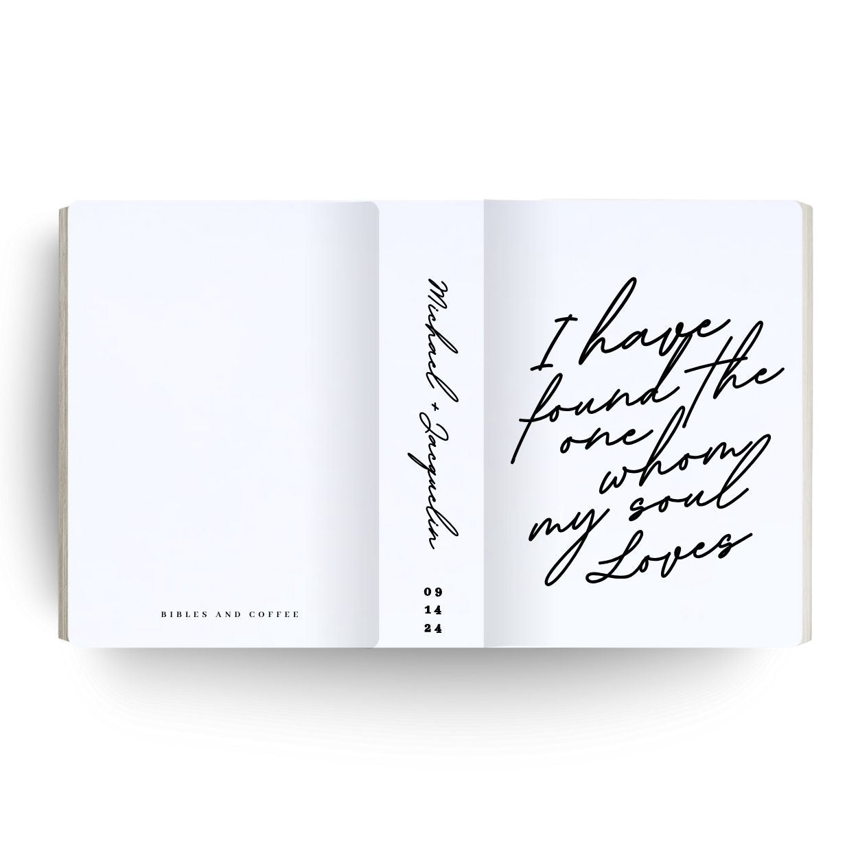 Whom My Soul Loves Engraved Wedding Bible