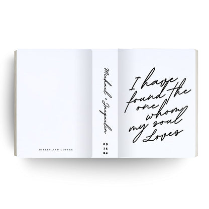 Whom My Soul Loves Engraved Wedding Bible