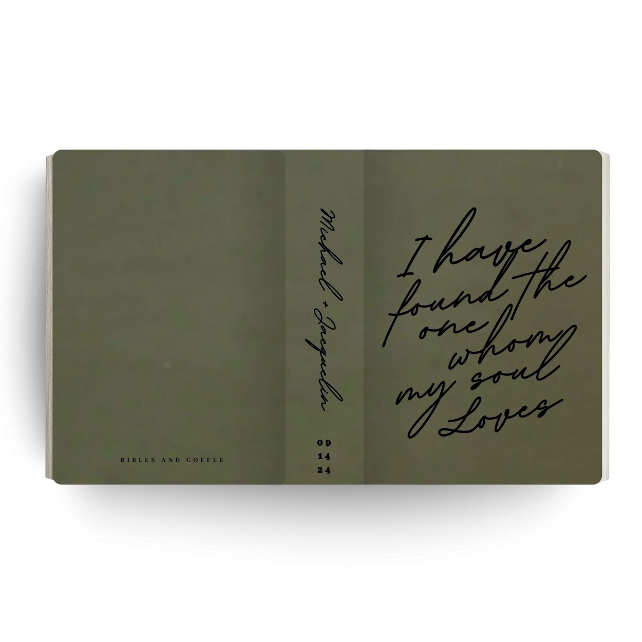 Whom My Soul Loves Engraved Wedding Bible