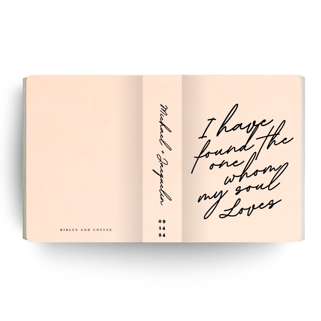 Whom My Soul Loves Engraved Wedding Bible