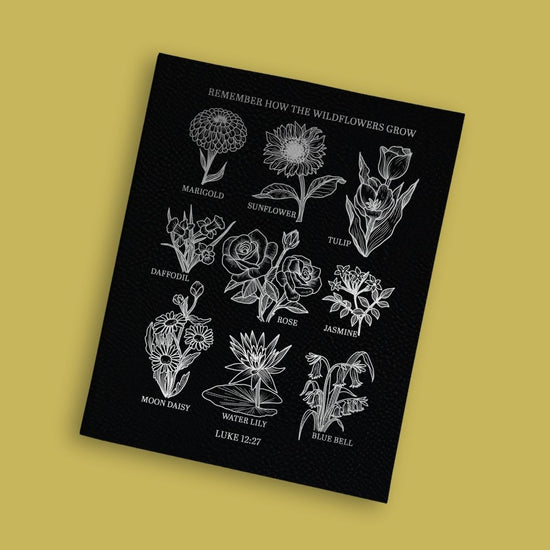 Wildflowers Engraved Bible