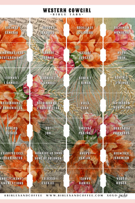 Western Cowgirl Bible Tabs