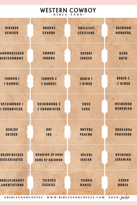 Western Cowboy Bible Tabs