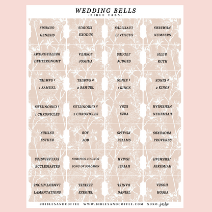 Wedding Bells Bible Tabs
