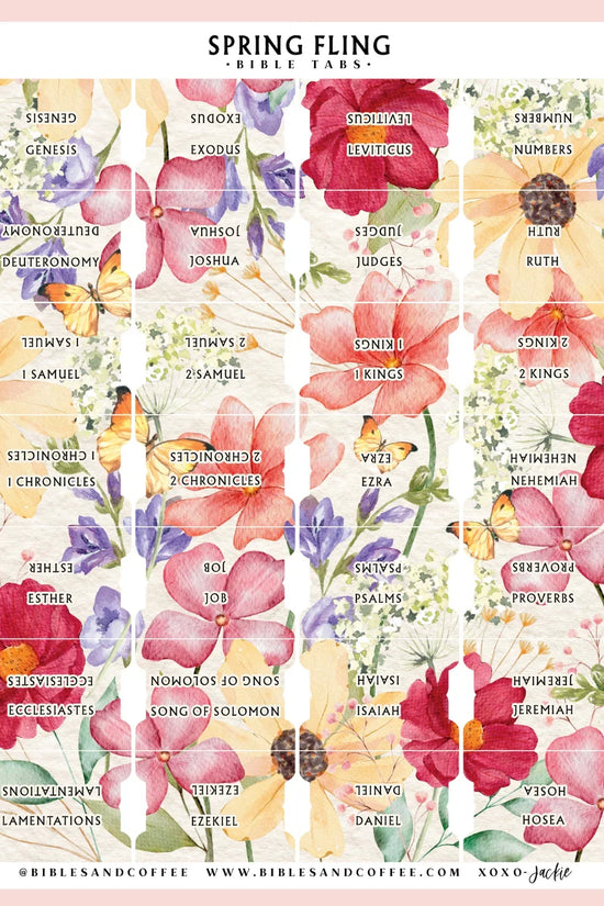 Spring Fling Bible Tabs