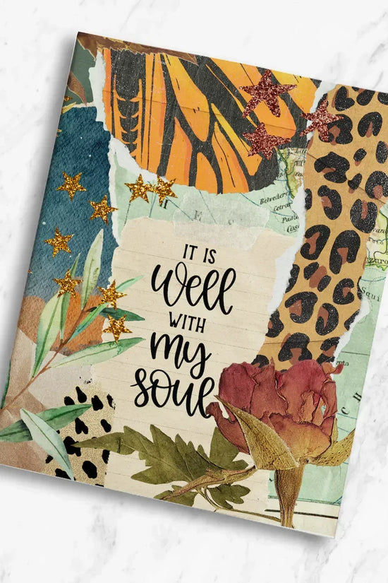 It Is Well With My Soul Collage Canvas Bible