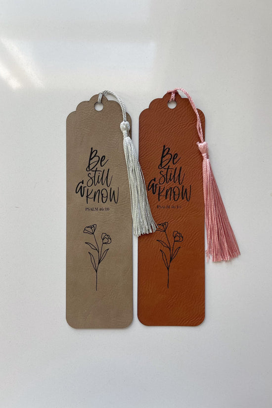 Be Still & Know Faux Leather Bookmark