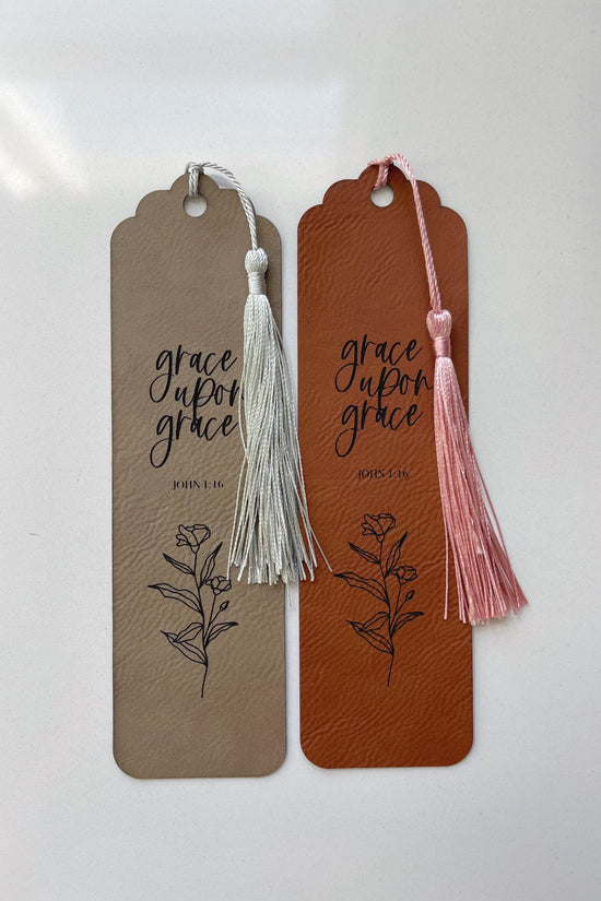 Grace Upon Grace Faux Leather Bookmark