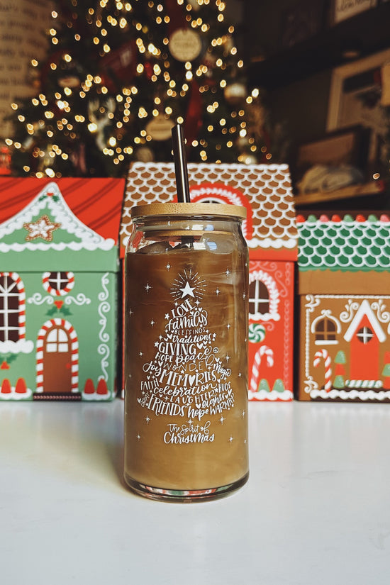 The Spirit of Christmas 20oz Glass Tumbler