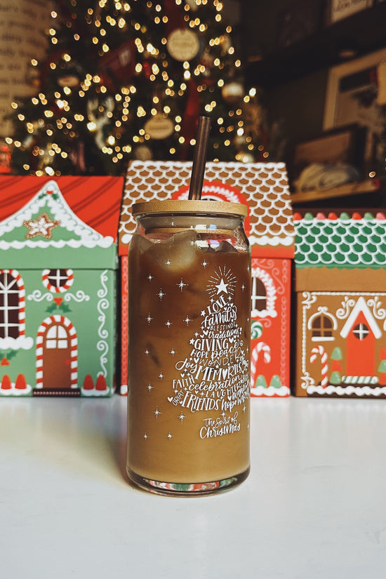 The Spirit of Christmas 20oz Glass Tumbler