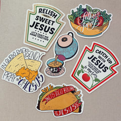 Jesus Food Puns Collection (6 pack)