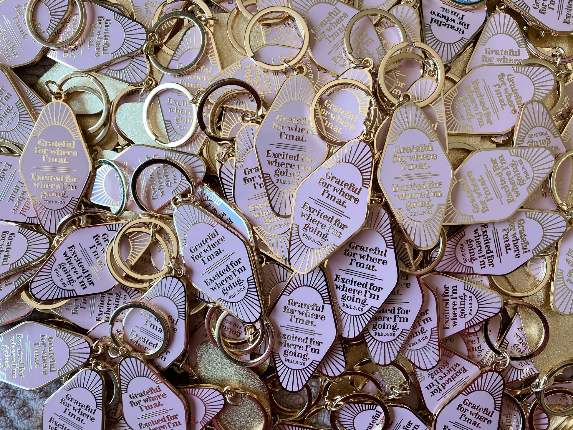 Grateful For Where I Am At - Keychain - Bibles and Coffee