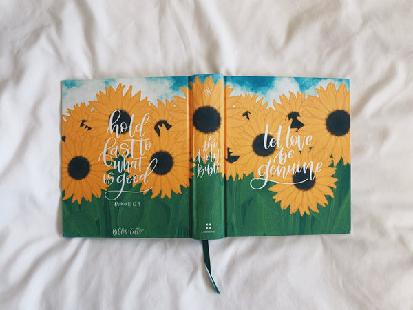 Hand Painted Bible, Sunflowers, Personal Bible, Personalized on sale Keepsake