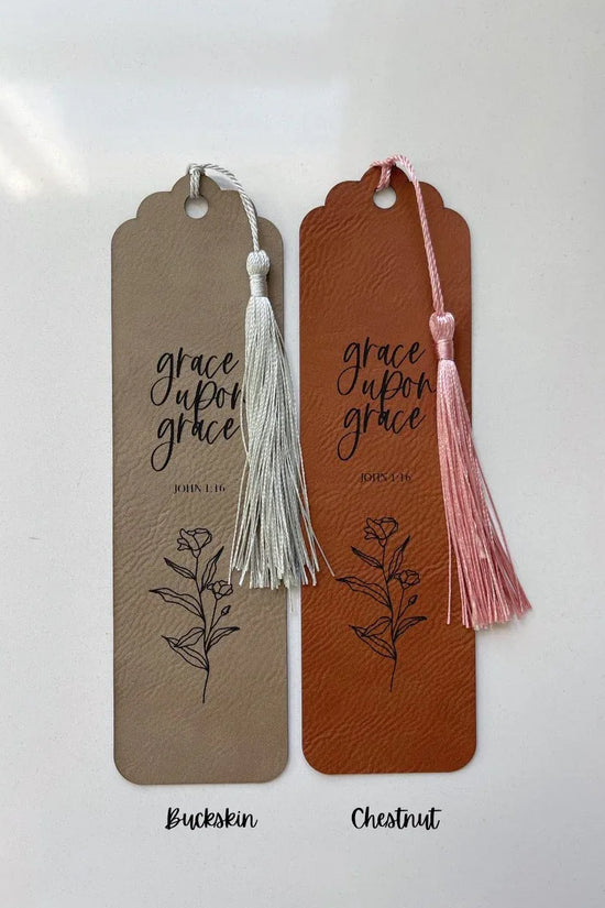 Grace Upon Grace Faux Leather Bookmark