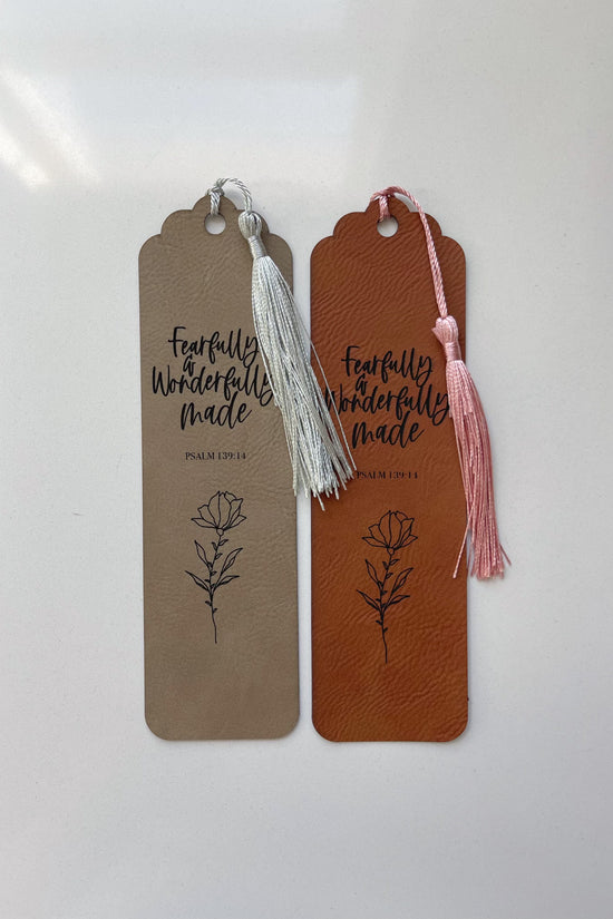 Fearfully & Wonderfully Made Faux Leather Bookmark