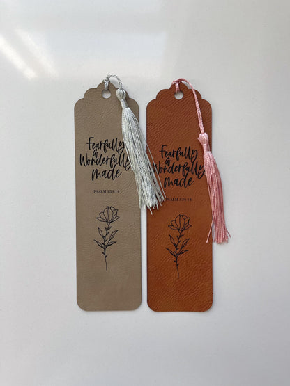 Fearfully & Wonderfully Made Faux Leather Bookmark