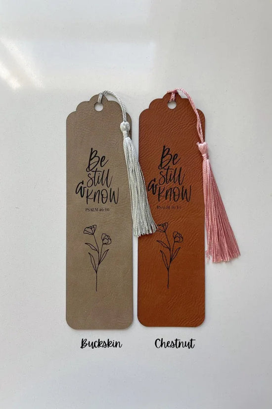 Be Still & Know Faux Leather Bookmark