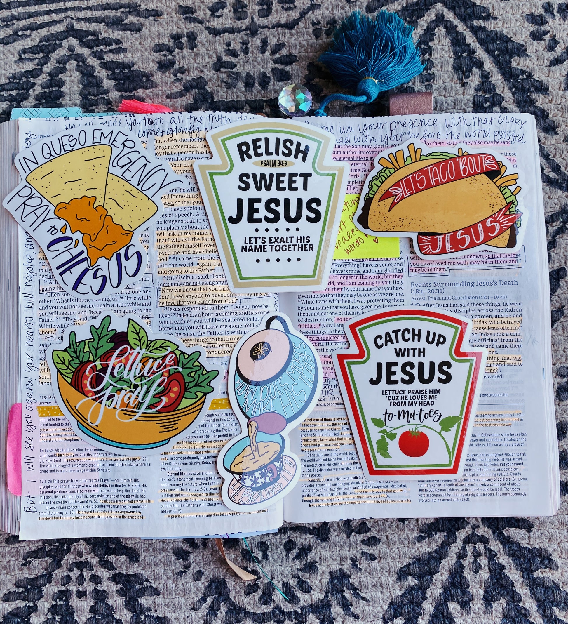 Jesus Food Puns Collection (6 pack) - Bibles and Coffee