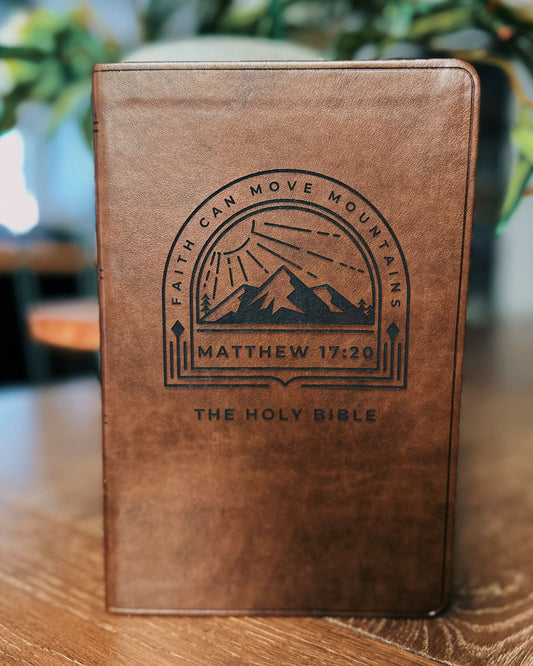 Faith Can Move Mountains ESV Engraved Bible