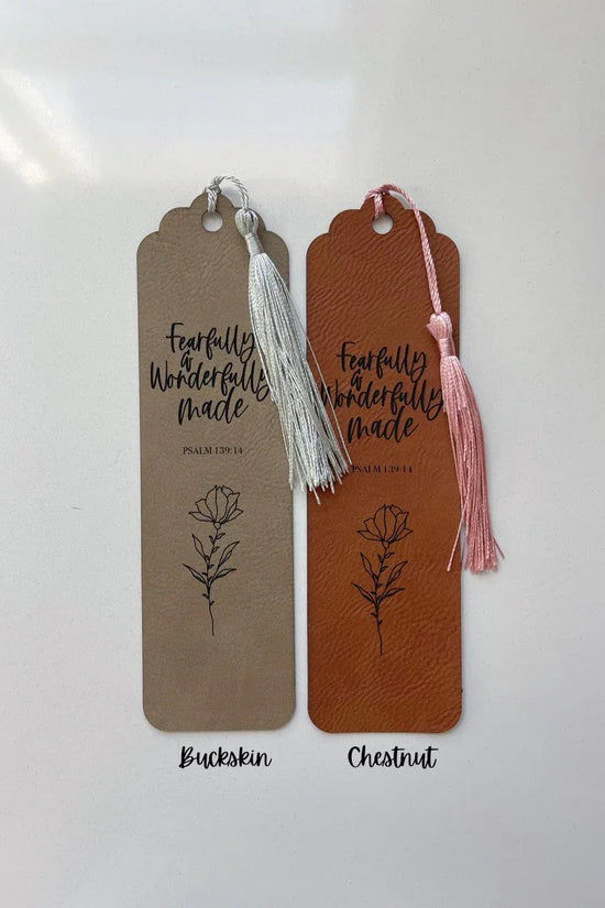 Fearfully & Wonderfully Made Faux Leather Bookmark