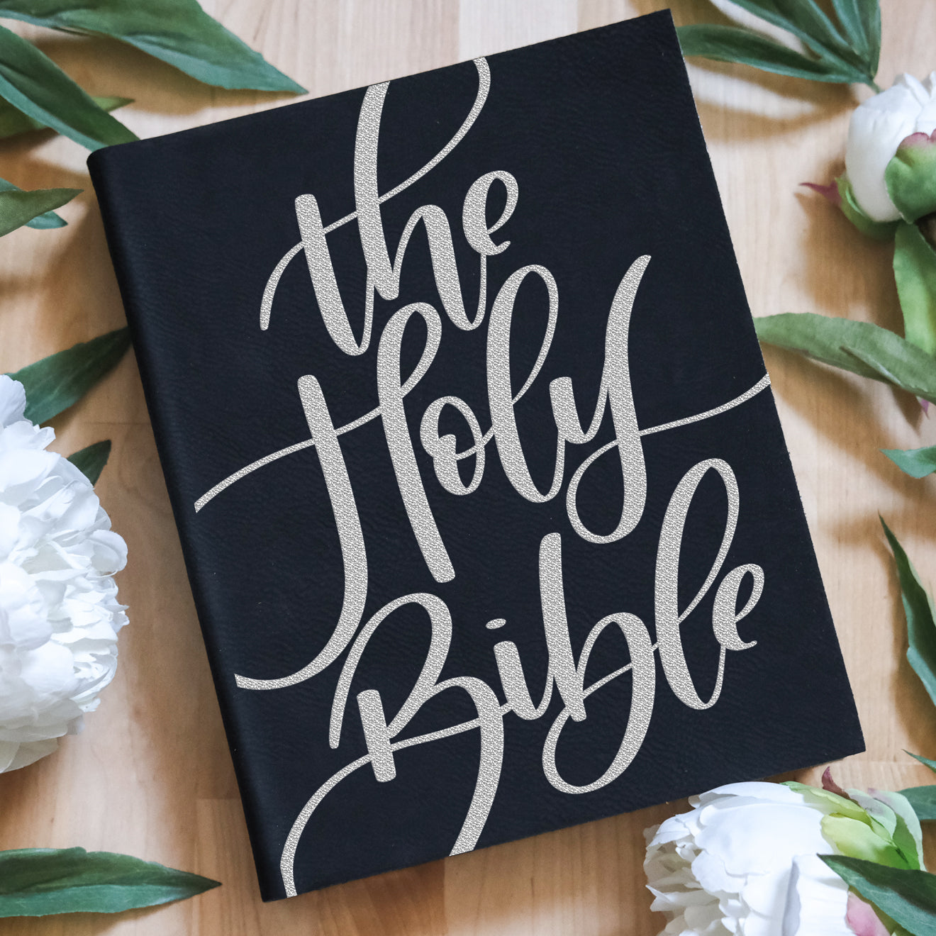 The Holy Bible (Cursive) Engraved Bible