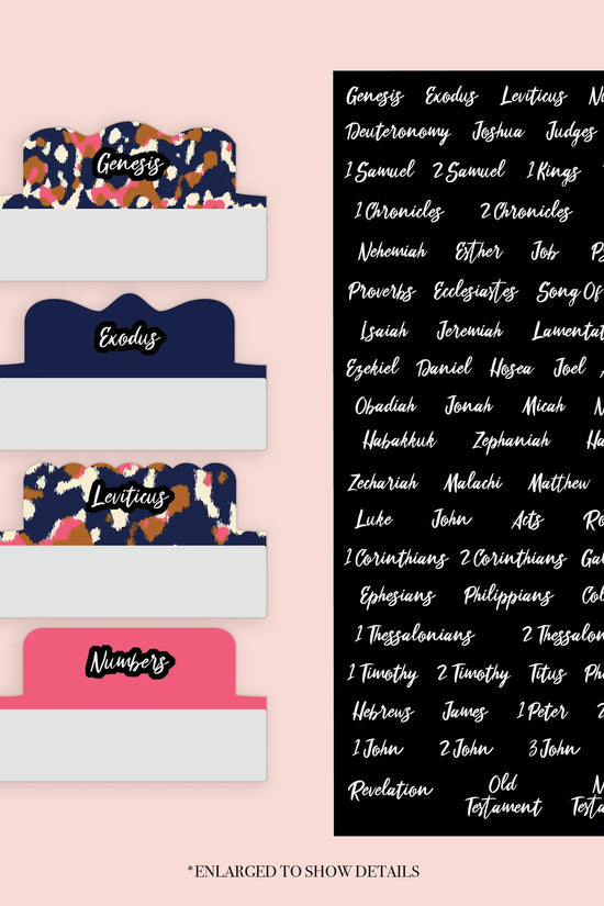 Blue Cheetah - Repositionable Tabs Set