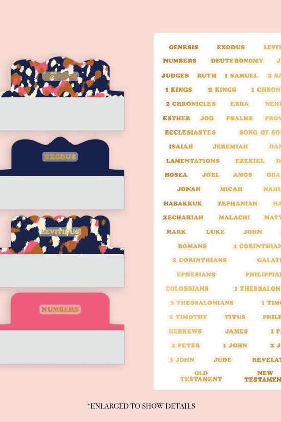 Blue Cheetah - Repositionable Tabs Set