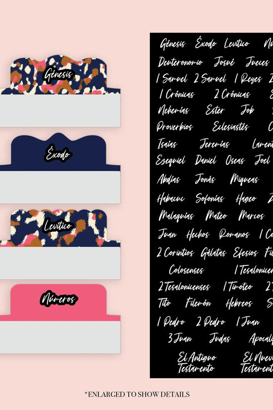 Blue Cheetah - Repositionable Tabs Set