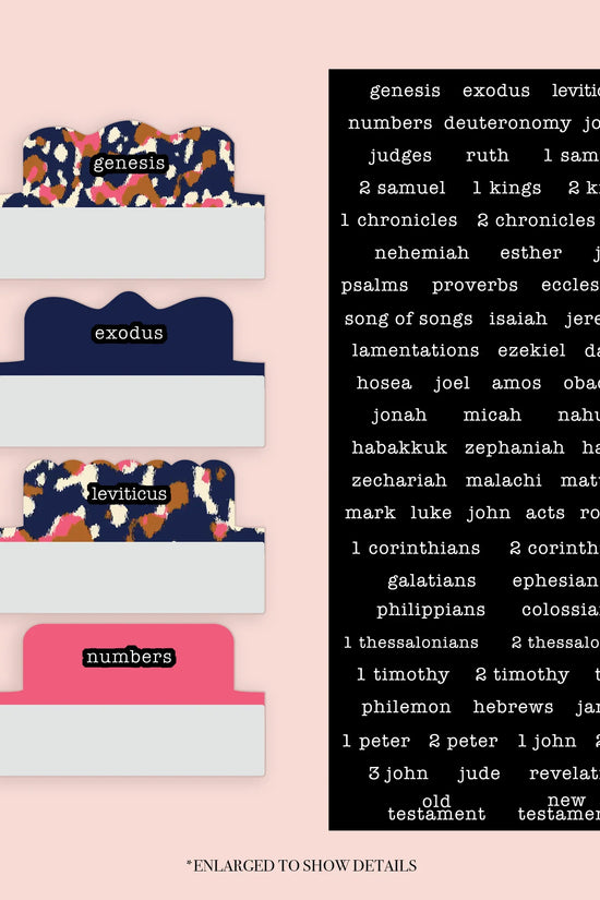 Blue Cheetah - Repositionable Tabs Set