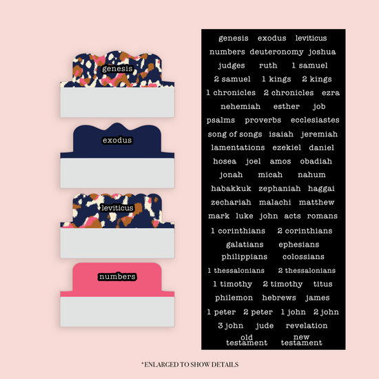 Blue Cheetah - Repositionable Tabs Set