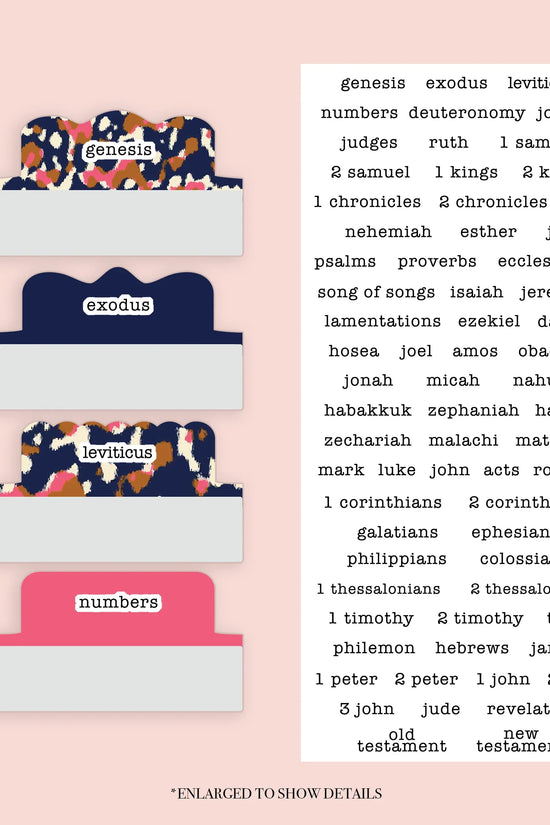 Blue Cheetah - Repositionable Tabs Set