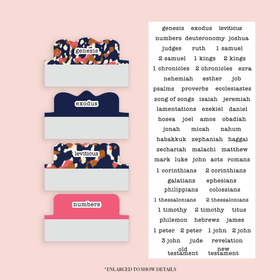 Blue Cheetah - Repositionable Tabs Set