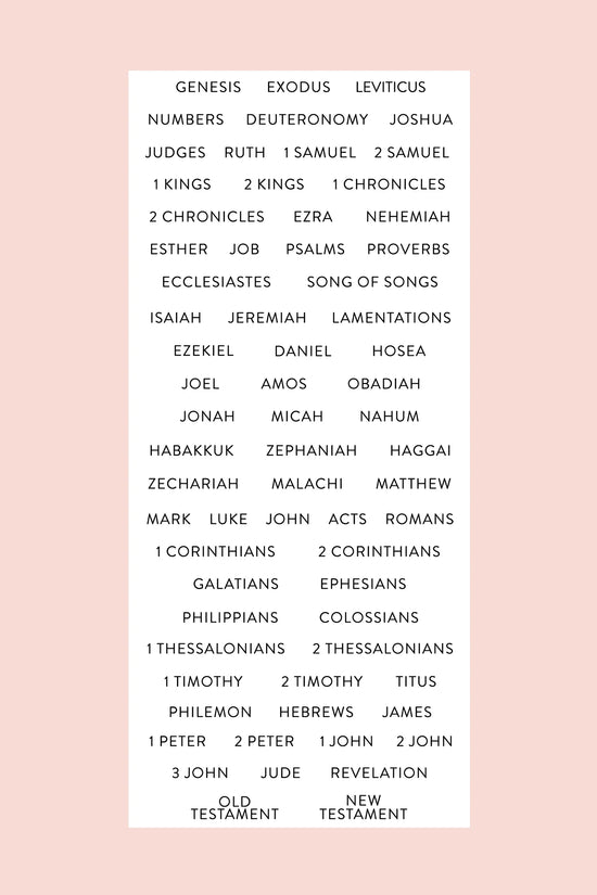 Standard Books of the Bible Sticker Pack