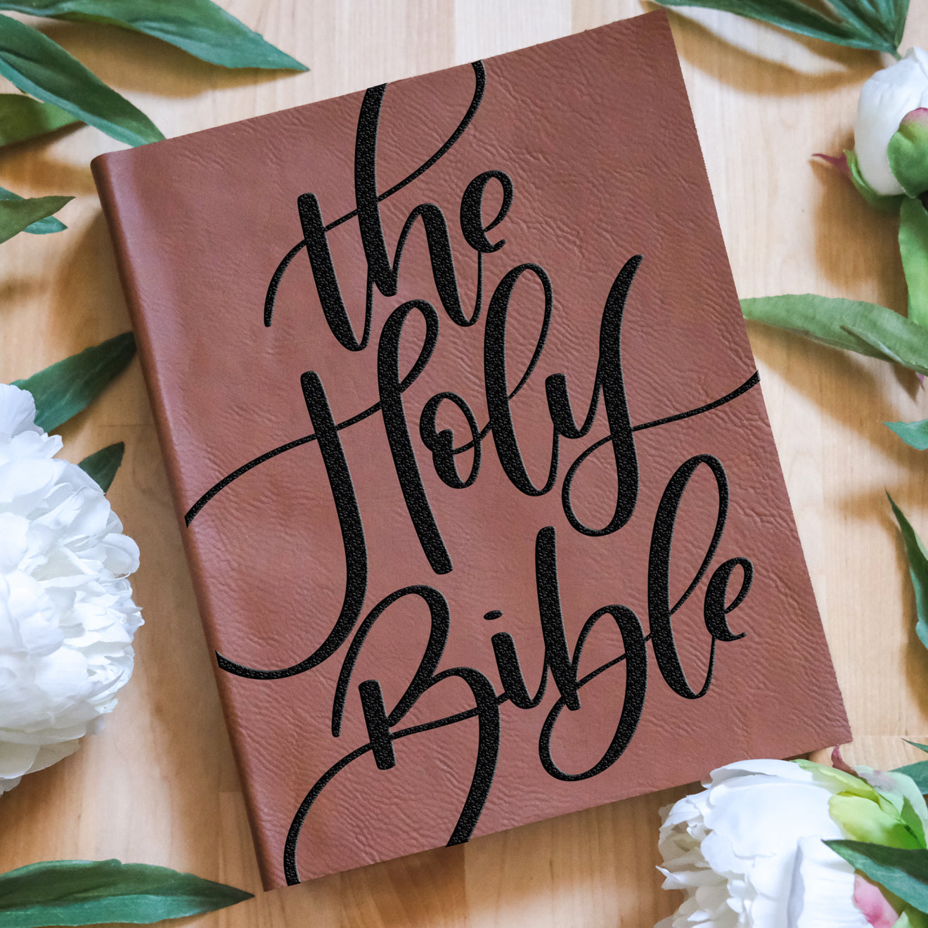 The Holy Bible (Cursive) Engraved Bible