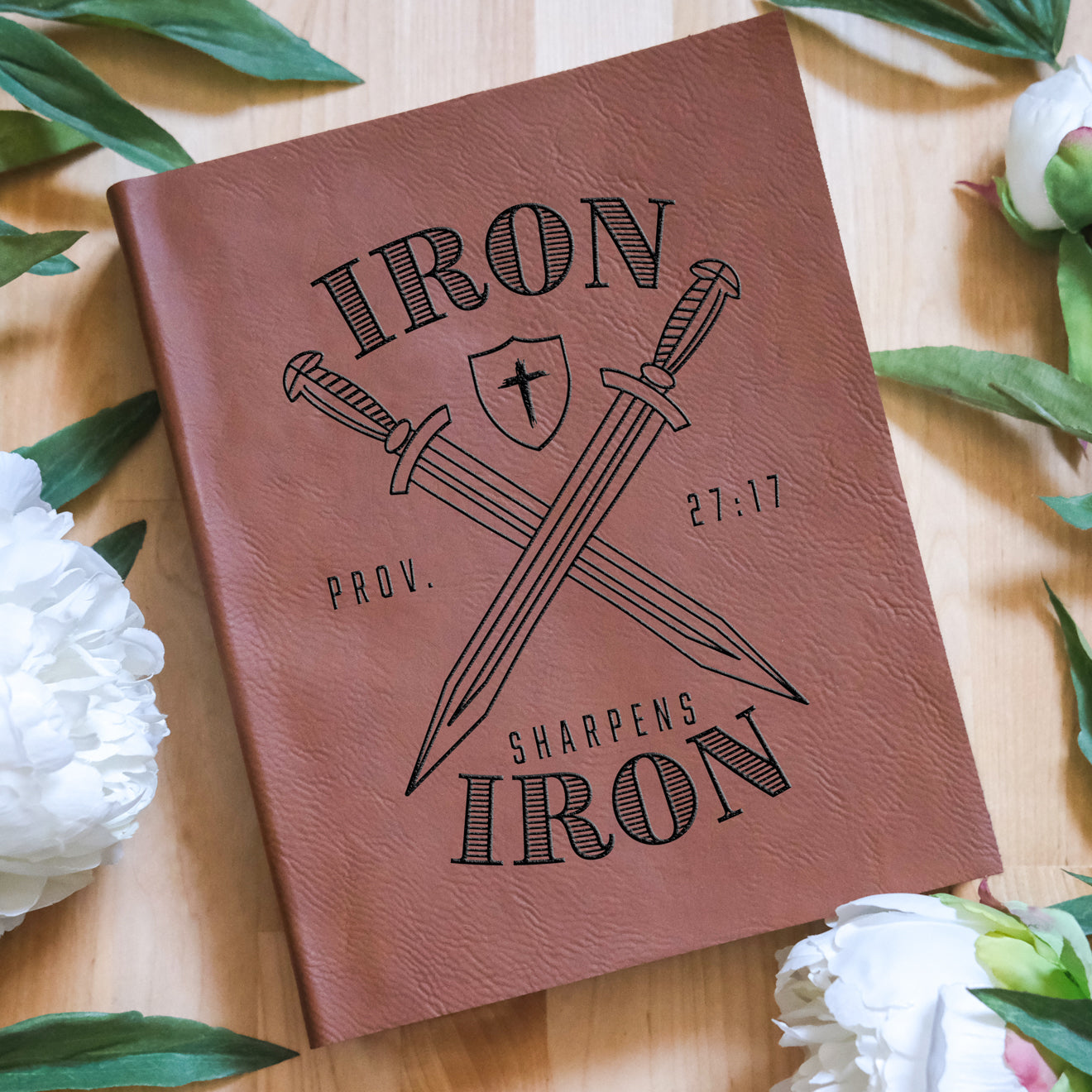 Iron Sharpens Iron Engraved Bible