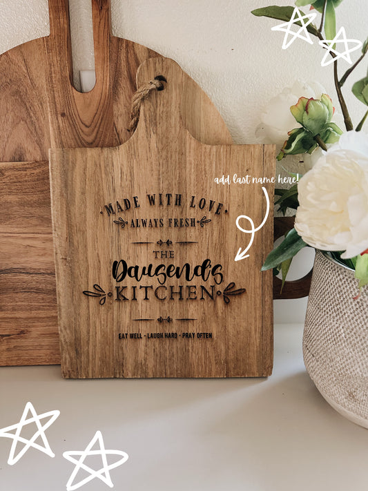 Made With Love Rustic Cutting Board